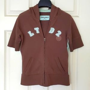 Limited Too Girl Hoodie short sleeve zipper jacket with pockets